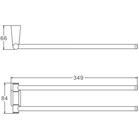 Полотенцедержатель поворотный двойной BELZ B91312, брашированное золото, артикул B91312