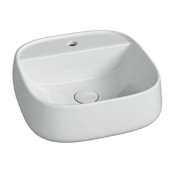 Раковина подвесная Ceramicanova Источник (Fonte) с отверстием под смеситель 420x420x145, белый CN5052