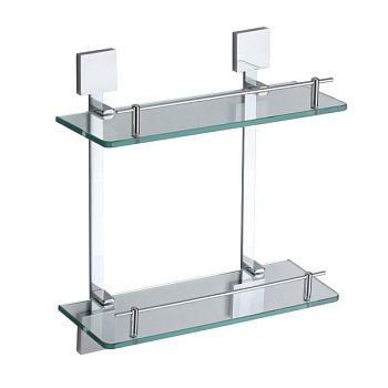 Полка стеклянная Savol S-06522A, хром