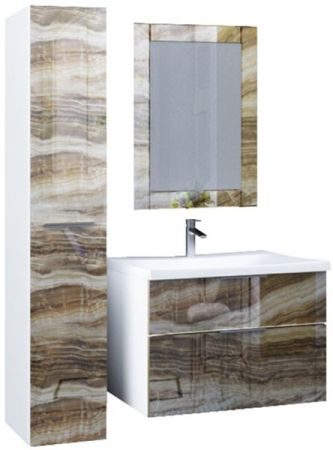 Тумба с раковиной Marka One Idalgo 75П Onyx