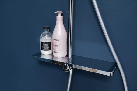 Душевая стойка Aquanet Pragmatic S AF430-70-S-C, с полочкой, артикул AF430-70-S-C