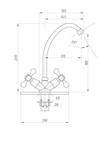 Смеситель для кухни FAUZT FZs-211-06 тип См-МДЦБА, артикул FZs-211-06
