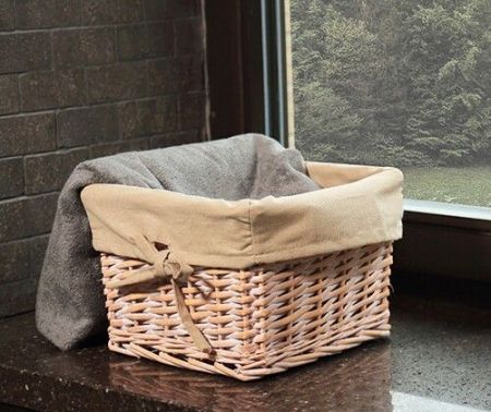 Корзина для белья WasserKRAFT Kammel 26,5x26,5x18,5 WB-180-S Кремовая