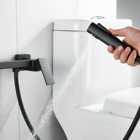 Гигиенический душ со смесителем Shevanik S9605H-1, черный