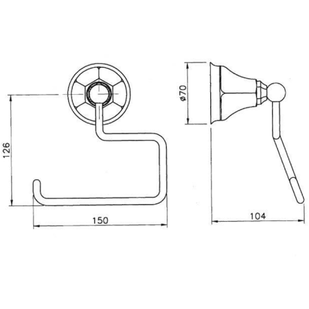 Nicolazzi Accessori Держатель туалетной бумаги, подвесной, Цвет: бронза, артикул 1492BZ