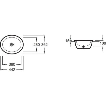 Раковина Jacob Delafon Vox 44 EYJ002-00 Белый, артикул EYJ002-00