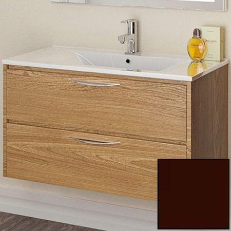 Тумба с раковиной SanVit Мэри-2 90 L kmery902 в цвете Ral подвесная Шоколад, артикул kmery902