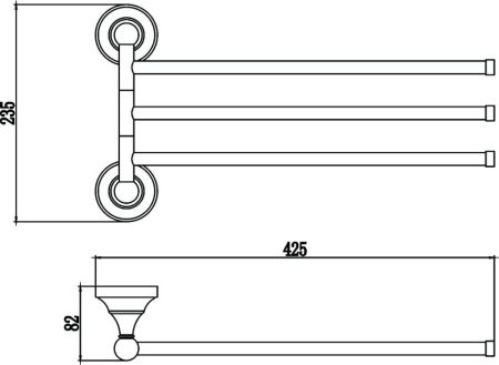 Полотенцедержатель Savol S-06803B, золото, артикул S-06803B