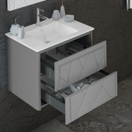 Мебель для ванной Луиджи 70 серый матовый Opadiris Серый, артикул 