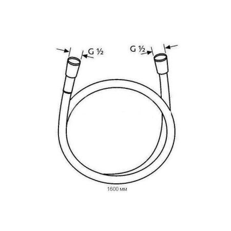 E75206-BN шланг для душа /1,6 м/ (полированный никель), артикул E75206-BN