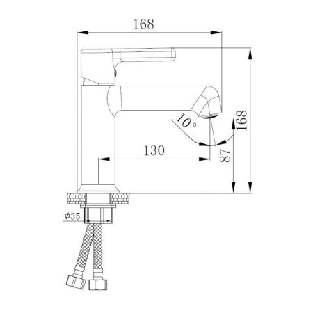 Смеситель для раковины Haiba HB10814, хром