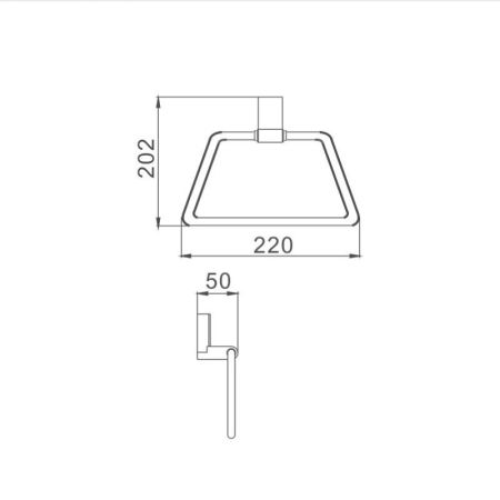 Полотенцедержатель Haiba HB8804, хром
