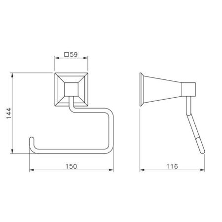 Nicolazzi Vincent держатель для туалетной бумаги открытый, цвет: хром, артикул 1092CR