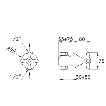 Stella Roma Встраиваемый смеситель 0/154 без излива, цвет: хром