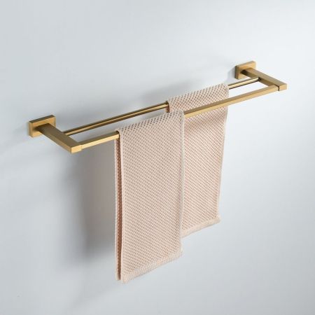 Полотенцедержатель Shevanik SG5627G, золотой сатин, артикул SG5627G