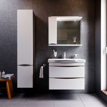 Шкаф пенал AM.PM Like 35 R M80CHR0356VF подвесной Белый/венге Шкаф пенал AM.PM Like 35 R M80CHR0356VF подвесной Белый/венге