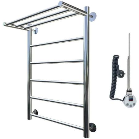 Электрический полотенцесушитель Тругор Аспект 1 элТЭН 80x40 с полкой Хром, артикул Аспект1/элТЭН8040П