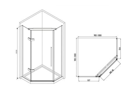 Душевой уголок ABBER Ewiges Wasser AG05100, артикул AG05100