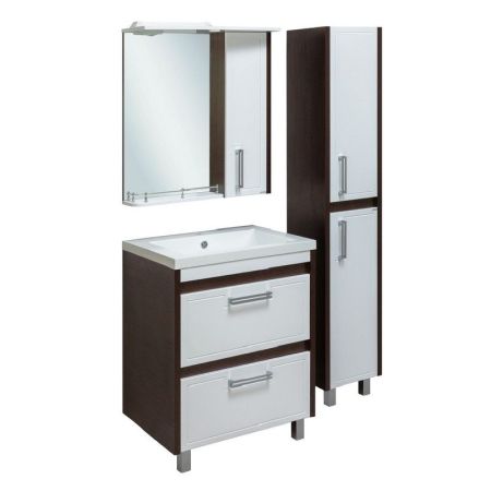 Шкаф пенал Runo Гранада 30 4620750023218 Венге Белый, артикул 4620750023218