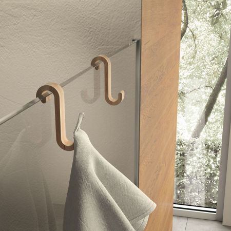 Gedy G-Merlino, крючок на полотенцесушитель из бамбука для полотенец, цвет натуральный, артикул 2026(35)