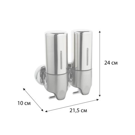 Дозатор жидкого мыла FIXSEN HOTEL FX-31012A-2, серый/хром, артикул FX-31012A-2