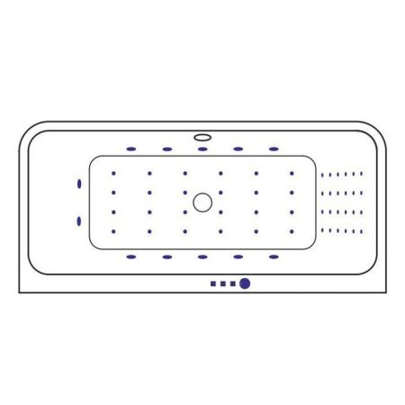 Ванна EXCELLENT Arana 180x85 "NANO" (хром), артикул WAEX.ARA18.NANO.CR