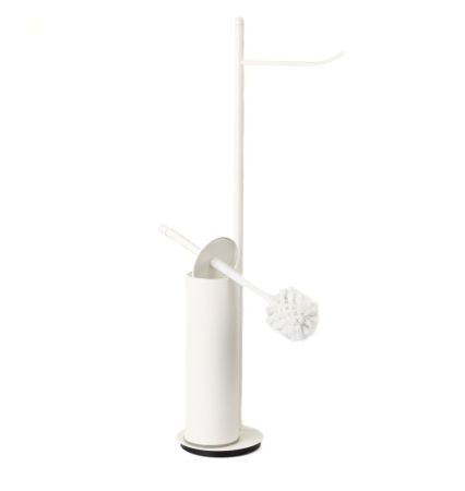 Stil Haus Hashi, стойка h63 см: бумагодержатель/ерш металлический, цвет белый матовый, артикул 969(24)