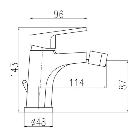 Смеситель для биде Rav Slezak COLORADO CO245.5, хром, артикул CO245.5