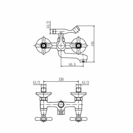 Смеситель для ванны FASHUN A3025, хром