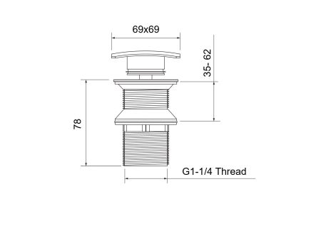 Сливной набор для раковины AQUATEK, матовый черный AQ6004MB, артикул AQ6004MB
