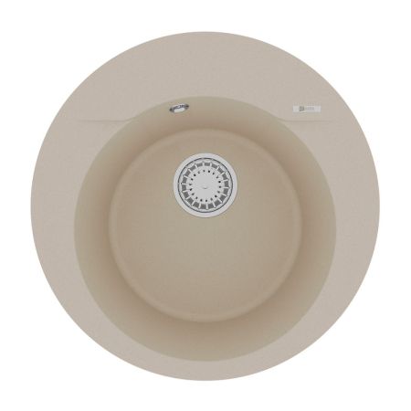 Кухонная мойка Lemark SULA 500 врезная круглая из кварцгранита круглая цвет: Бежевый (9910002), артикул 9910002