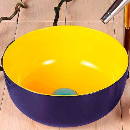 Раковина Melana 38 MLN-T4003-B1+B6 Желтый, Синий