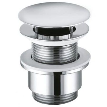 Донный клапан, Kludi, для раковин без перелива, незапираемый, 1 1/4", форма крышки-круглая, диаметр крышки, мм-63, материал крышки-металл, цвет-хром, артикул 1042805-00