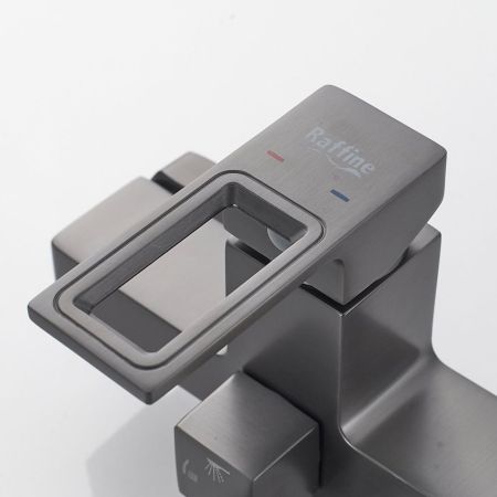 Смеситель для ванны Raffine F2296T, оружейная сталь, артикул F2296T