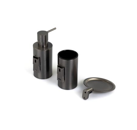 Stil Haus Hashi, настенная металлическая мыльница, цвет оружейная сталь, артикул HS09M(61)