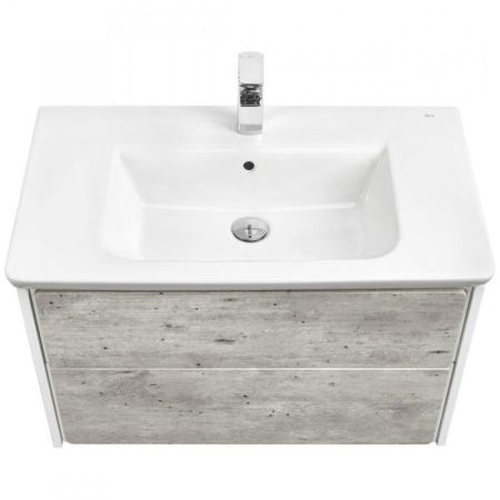 Тумба под раковину ROCA RONDA 77,7 ZRU9303004 (подвесная, белый матовый/бетон), шт, артикул ZRU9303004
