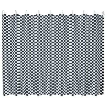 Штора для ванной FASHUN A8823, черный/белый