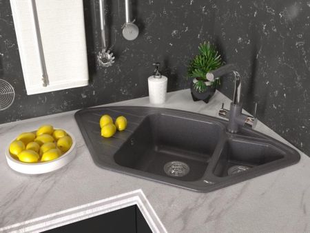 Кухонная мойка Paulmark Wiese 89 PM529050-BL Черная, артикул PM529050-BL