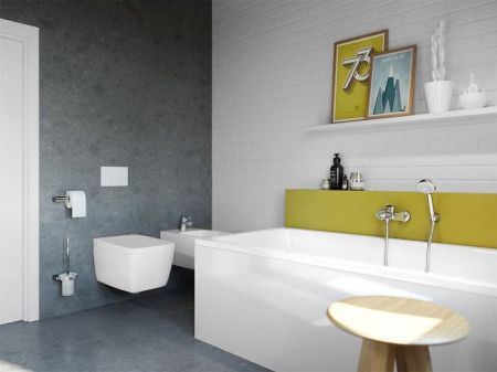 Смеситель для ванны и душа, Kludi, Pure&Easy, тип открывания воды-однорычажный, тип регулирования воды-керамический картридж, монтаж-настенный, отверстия для монтажа-2, вынос излива, мм-145, автоматическое переключение душ/ванна, отвод для душа G 1/2, цве, артикул 376810565