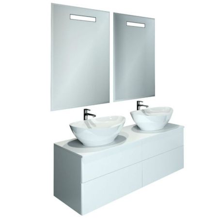 Тумба с раковиной Orange Otto 130 Ot-130TuMDF+G56 Белая, артикул Ot-130TuMDF+G56