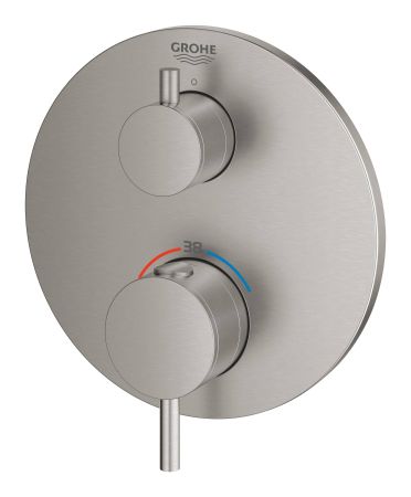 Внешняя часть термостатического смесителя для душа GROHE Atrio, суперсталь (24134DC3), артикул 24134DC3