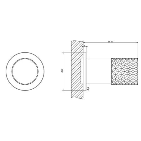 GESSI HABITO INTRECCIO Смеситель настенный встраиваемый, однорычажный, внешняя часть, цвет Black Metal PVD, артикул 70199#706