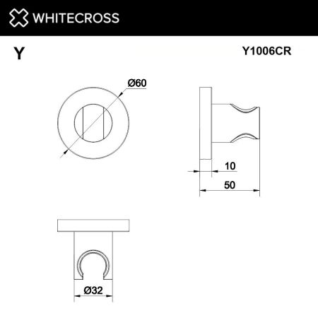 Кронштейн точечный WHITECROSS Y1006CR (хром), артикул Y1006CR