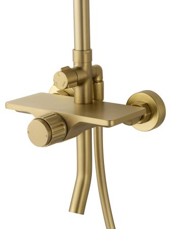 Душевая система WONZON & WOGHAND CLICK, Брашированное золото (WW-N3S962-BG), артикул WW-N3S962-BG