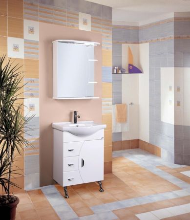 Тумба Onika Луна 60 напольная, белая (ум. Селигер 60), артикул 106005