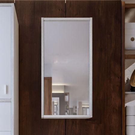 Зеркальный шкаф Бриклаер БАЛИ 40 см правый, лиственница/белый, артикул 4627125412134