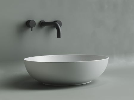 Умывальник чаша накладная овальная (цвет Белый Матовый) Element 520*395*130мм CN6017MW, артикул CN6017MW