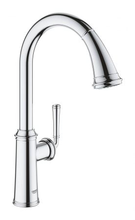 Смеситель для кухни GROHE Gloucester, C-образный высокий выдвижной излив, хром (30422000), артикул 30422000
