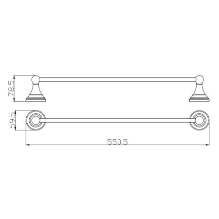 Полотенцедержатель Rav Slezak MORAVA MKA0701/55SM, бронза