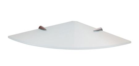 Gedy, стеклянная полукруглая 1-уровневая полка (26х26хh2), цвет хром, артикул 2119-24(13)